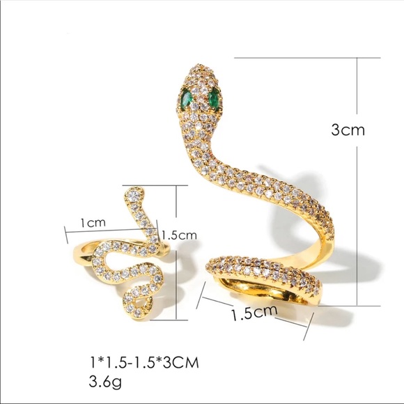 2pcs set clip on earrings ear cuffs - Picture 3 of 6